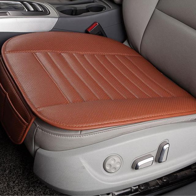 Universal Car Seat Cover Breathable PU Leather Bamboo Charcoal Car Interior Seat Cover Cushion Pad for Auto Supply Office Chair