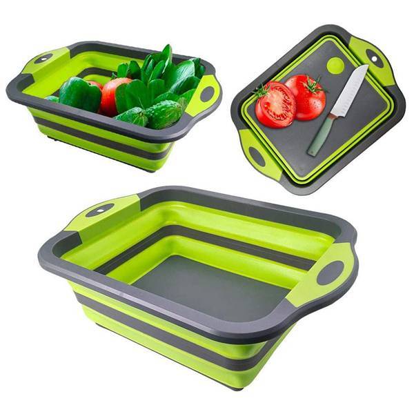 Portable Drain Basket for Camping, Picnic, BBQ, Kitchen