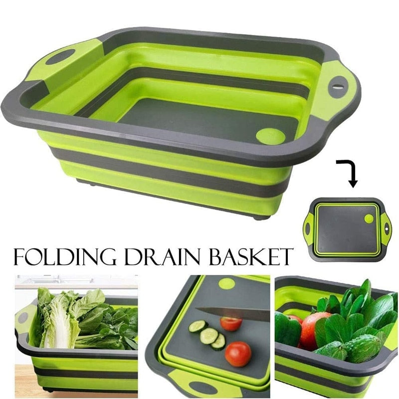 Portable Drain Basket for Camping, Picnic, BBQ, Kitchen