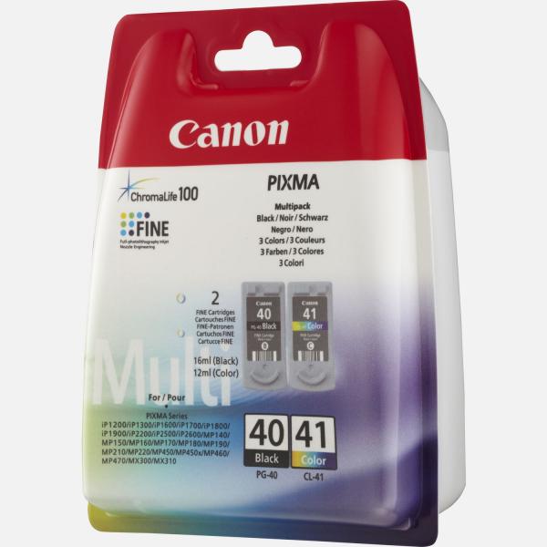 Canon PG-40 / CL-41 cartuccia d'inchiostro Ciano per foto, Magenta per foto, Nero, Photo yellow 16 ml 12 ml