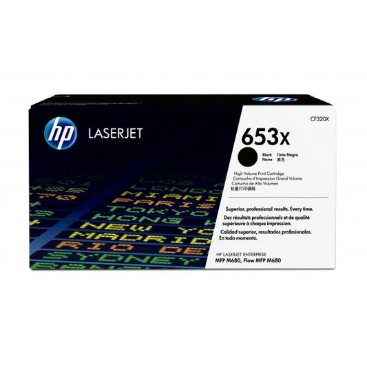 HP Cartuccia toner originale nero ad alta capacità LaserJet 653X