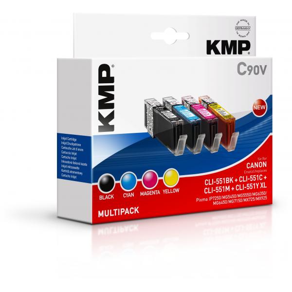 KMP C90V Nero, Ciano, Magenta, Giallo 4 pezzo(i)