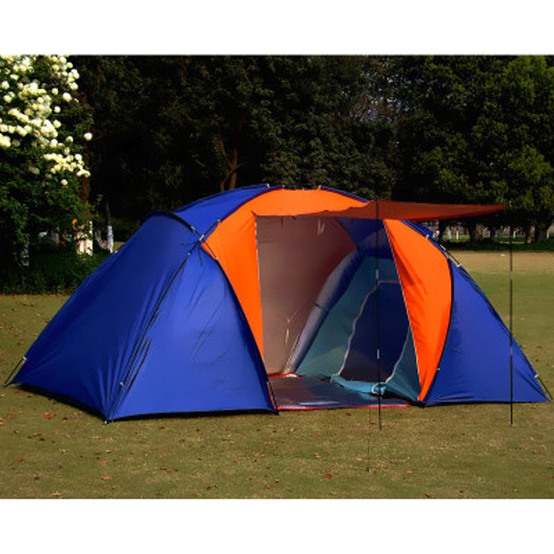 Large Camping Tent Double Layer Waterproof Two Bedrooms