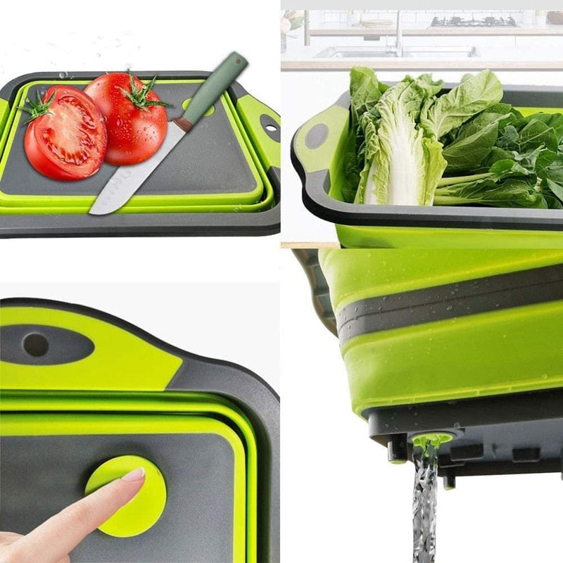 Portable Drain Basket for Camping, Picnic, BBQ, Kitchen