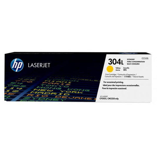 HP 304L Economy Yellow Original LaserJet Toner Cartridge cartuccia toner 1 pz Originale Giallo