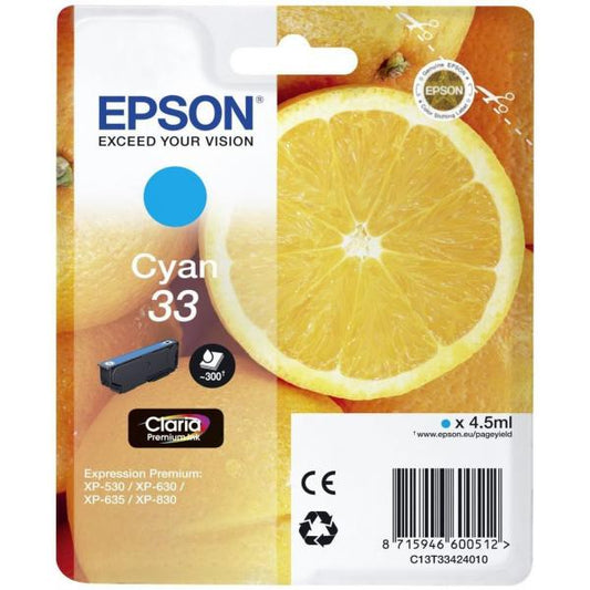 Epson Oranges Cartuccia Ciano T33 Claria Premium