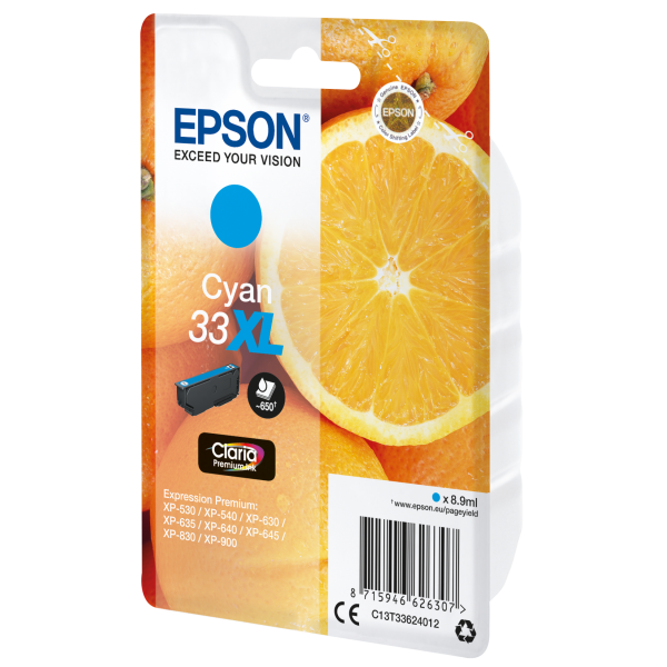 Epson Oranges Cartuccia Ciano T33XL Claria Premium