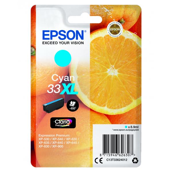 Epson Oranges Cartuccia Ciano T33XL Claria Premium