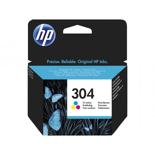 HP 304 Tri-Colour Original Standard Capacity cartuccia d'inchiostro Ciano, Magenta, Giallo 2 ml