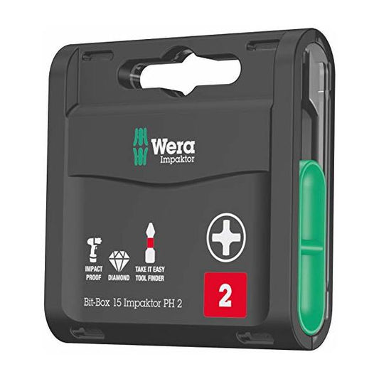 Wera Tools Bit-Box 15 Impaktor PH 15pezzo(i) punta per cacciavite