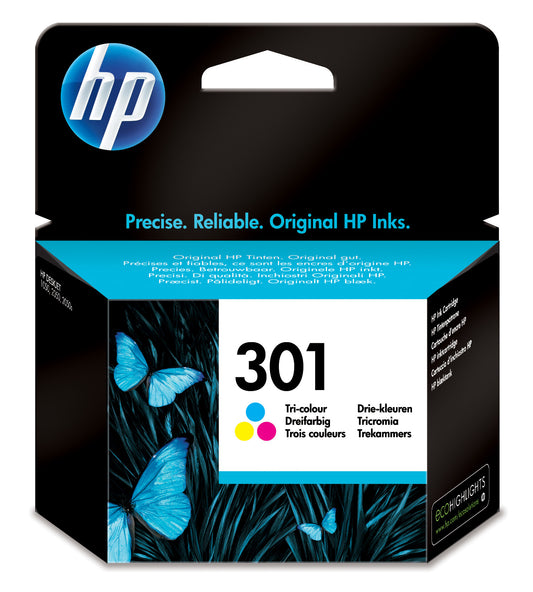 HP 301 Tri-color Ink Cartridge Originale Ciano, Magenta, Giallo