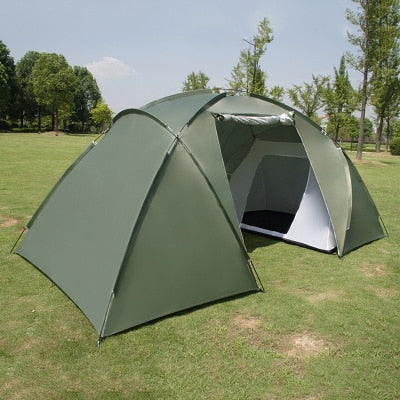 Large Camping Tent Double Layer Waterproof Two Bedrooms