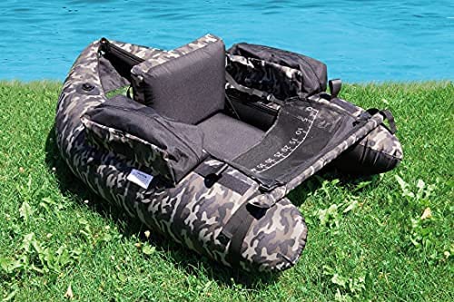 Belly Boat Camouflage Mimetico Pesca Mare Lago 4 Camere Aria