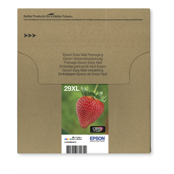 Epson Strawberry Multipack Fragole 4 colori Inchiostri Claria Home 29XL in confezione EasyMail Packaging