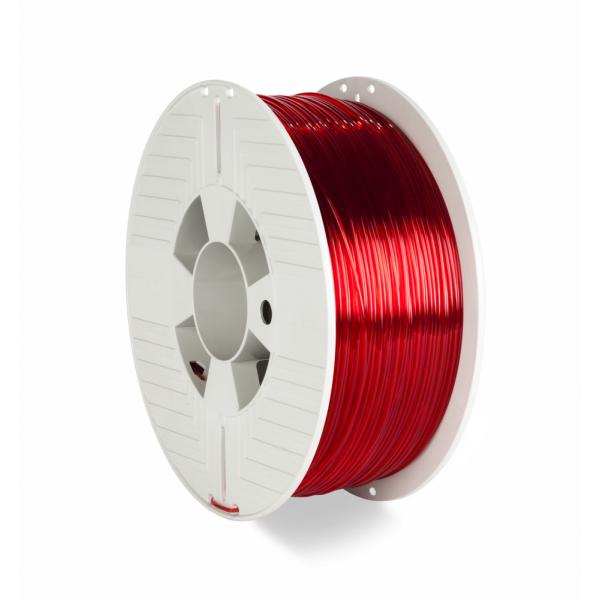 Verbatim 55054 materiale di stampa 3D Polietilene Tereftalato Glicole (PETG) Rosso, Trasparente 1 kg