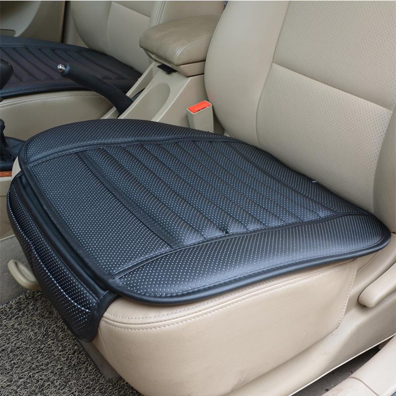 Universal Car Seat Cover Breathable PU Leather Bamboo Charcoal Car Interior Seat Cover Cushion Pad for Auto Supply Office Chair