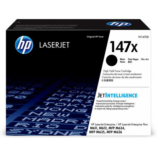 HP LaserJet Cartuccia toner nero originale 147X ad alta capacità