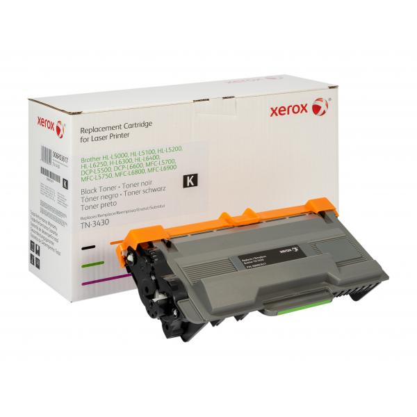 Xerox Cartuccia toner nero. Equivalente a Brother TN3430. Compatibile con Brother DCP-L5500, DCP-L6600, HL-L5000, L5100, L5200, L6250, L6300, L6400, MFC-L5700, L5750, L6800, L6900