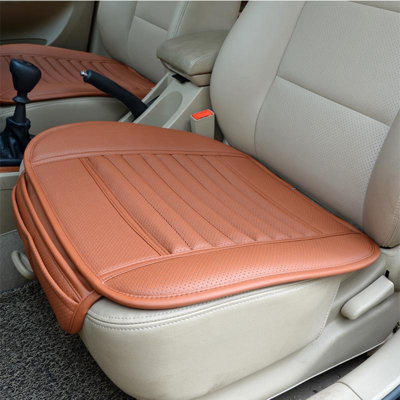 Universal Car Seat Cover Breathable PU Leather Bamboo Charcoal Car Interior Seat Cover Cushion Pad for Auto Supply Office Chair