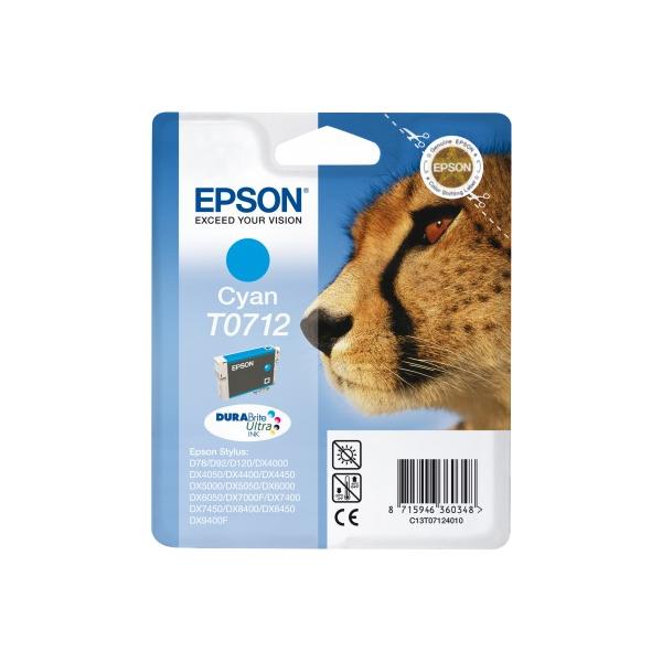 Epson Cheetah Cartuccia di inchiostro Cyan T0712 DURABrite Ultra Ink