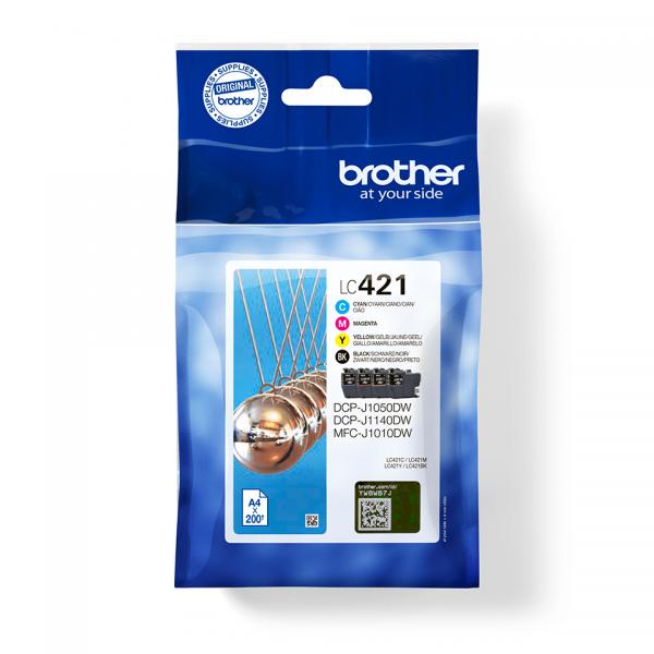 Brother LC-421 VALUE PACK INK BLACK F. DCPJ1050DW/J1140DW/MFCJ1010DW cartuccia d'inchiostro Originale