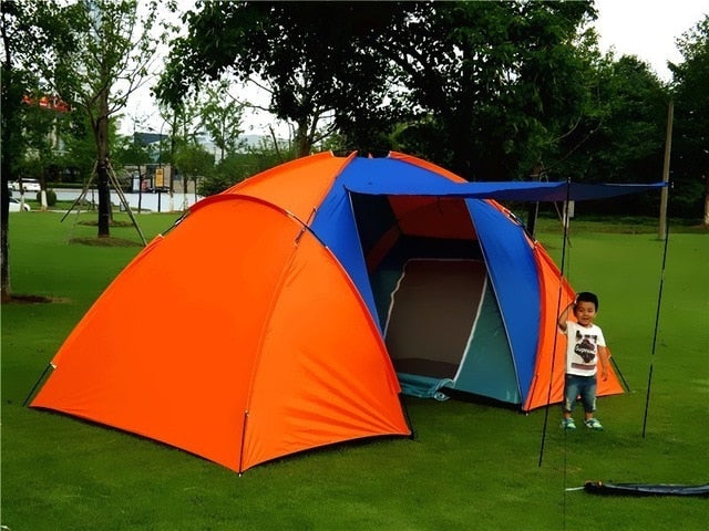 Large Camping Tent Double Layer Waterproof Two Bedrooms