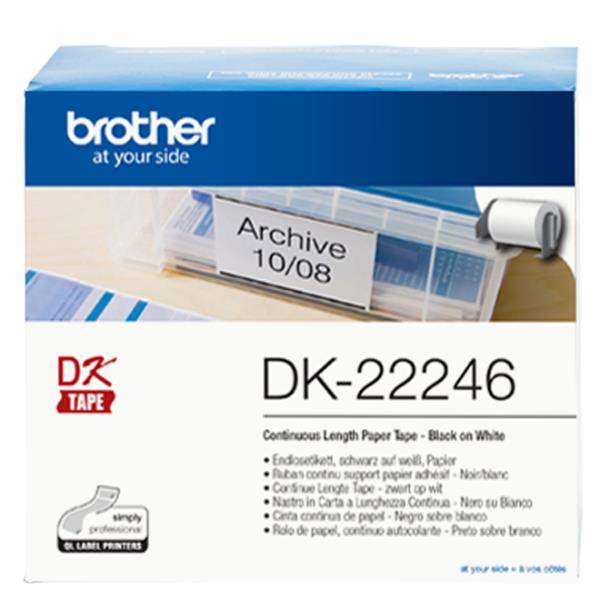 Brother DK-22246 - Papier - Schwarz auf WeiÃŸ - Rolle (10,3 cm x 30,48 m) 1 Rolle(n) Endlosetiketten - fÃ¼r Brother QL-1050, QL-1060N, QL-1100