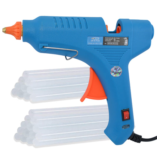 Pistola incollatrice per colla a caldo elettrica termocollate 230V-60W dotata di 24 stick di colla